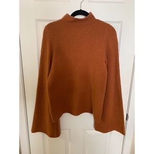 Forever 21 rust/amber bell sleeve sweater